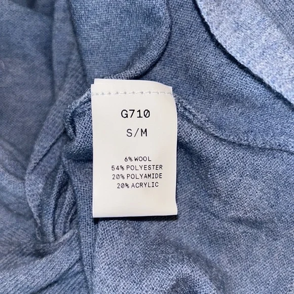 LN Kerisma Monkees Yasmin Baby Blue Twist Wrap Cropped Sweater Shrug - S / M - Picture 10 of 11